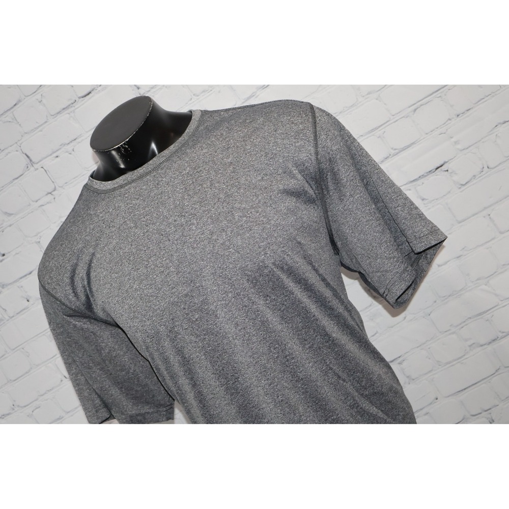 Eddie Bauer Gym Shirt Mens XXL Gray Polyester Activewear Performance Tee Workout